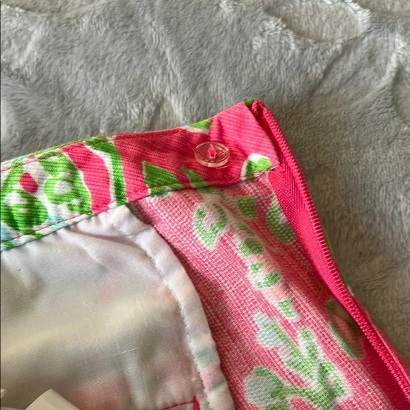 Lilly Pulitzer Pink and Green Floral Athletic Shorts - Picture 7 of 10